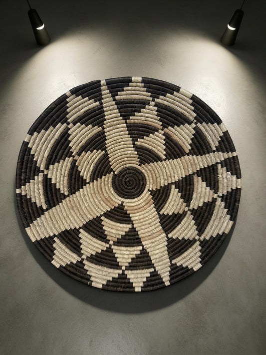Handwoven Botswana Basket Set- PEOLWANE AND LETLHARE (2 piece set)