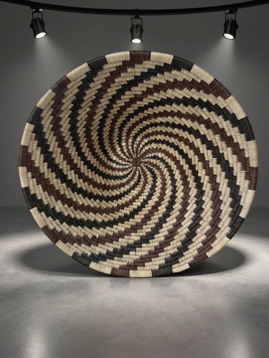 Handwoven Botswana Basket Set- 2 Distinctive LEGOPO LA THUTLWA Baskets (2 pieces)