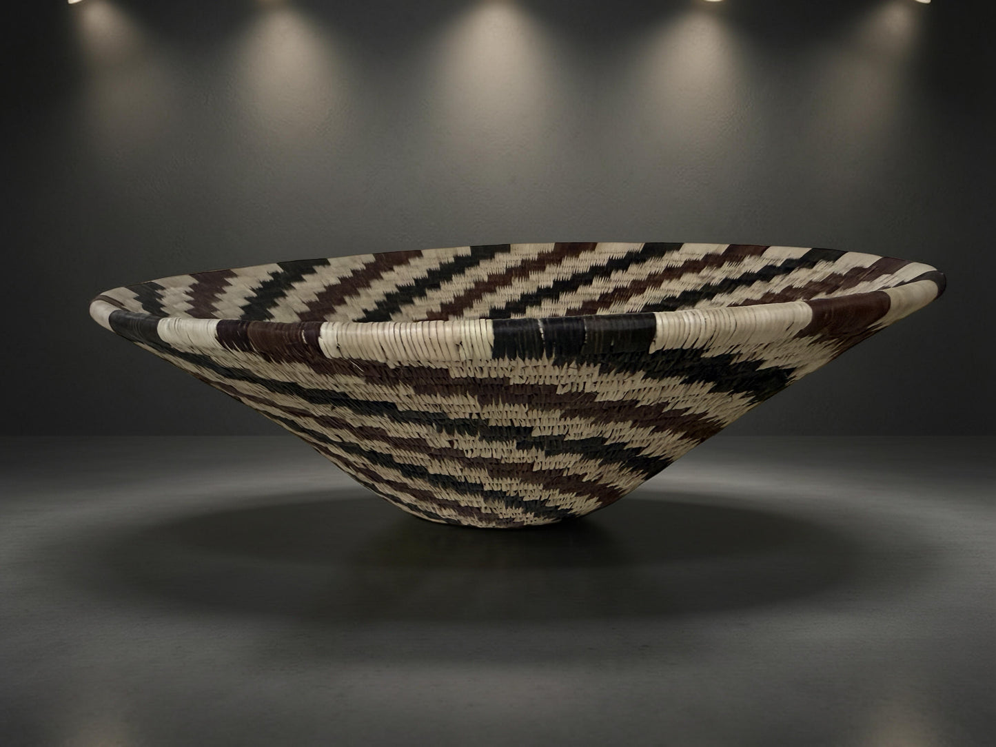 Handwoven Botswana Basket Set- 2 Distinctive LEGOPO LA THUTLWA Baskets (2 pieces)